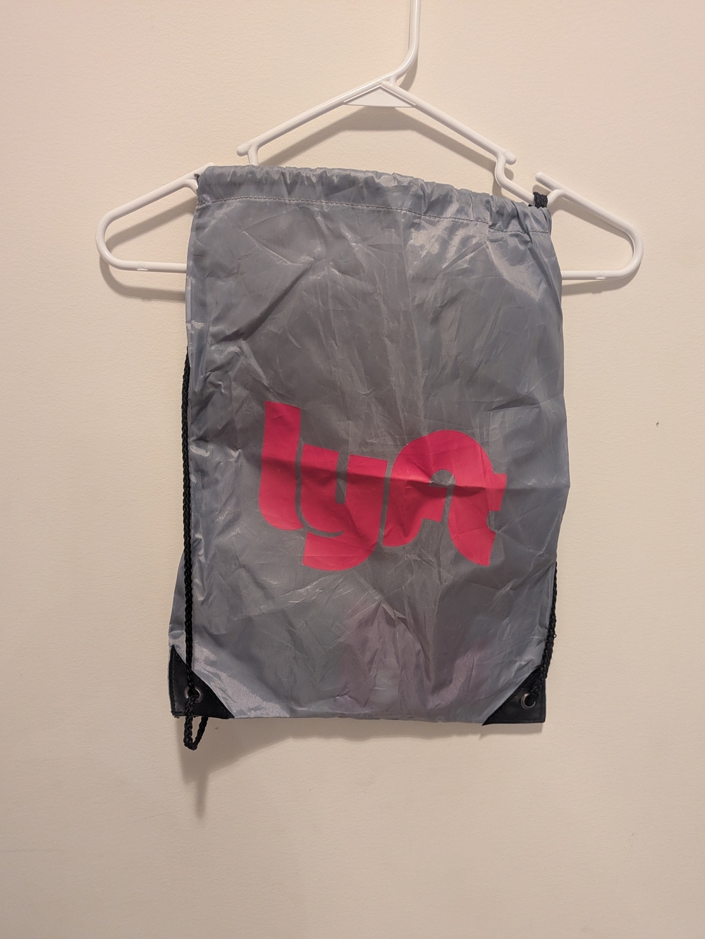 Gray Lyft Drawstring Backpack